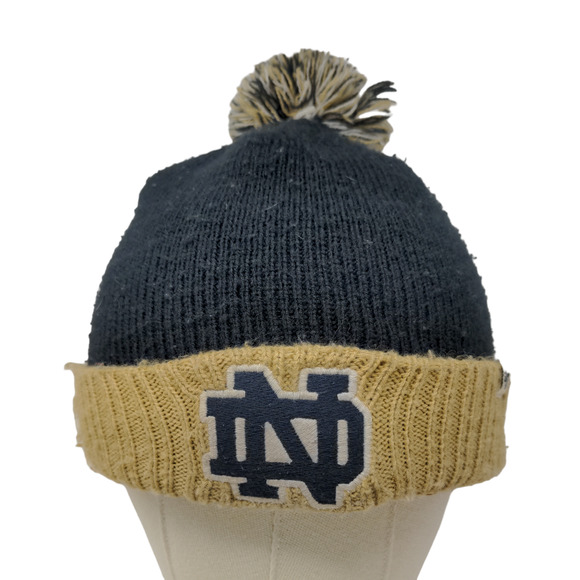 '47 Brand Boy's Knit Beanie Hat Blue Gold size Youth Notre Dame Fighting Irish - Picture 1 of 11